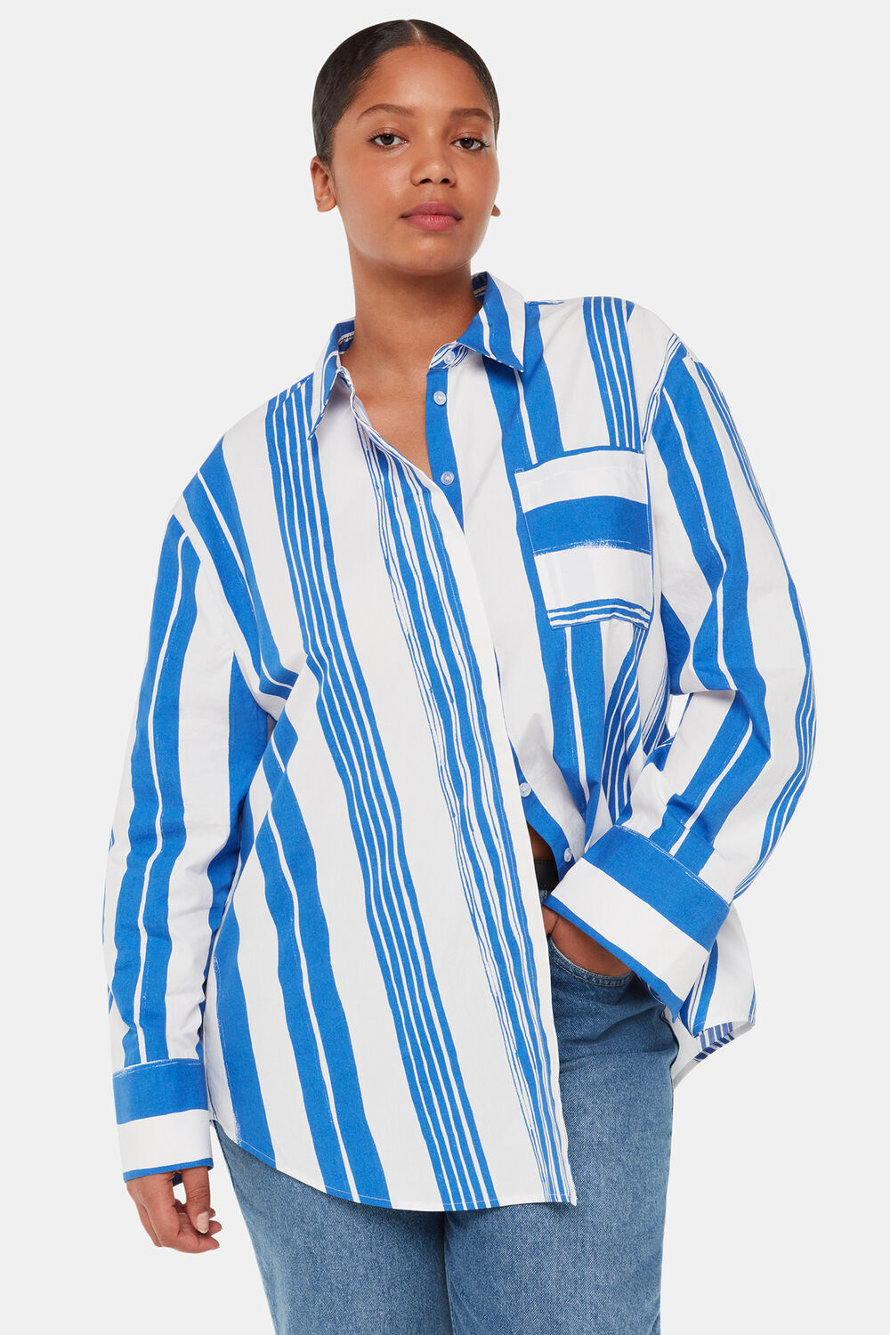 Painted Stripe Oversized Shirt
